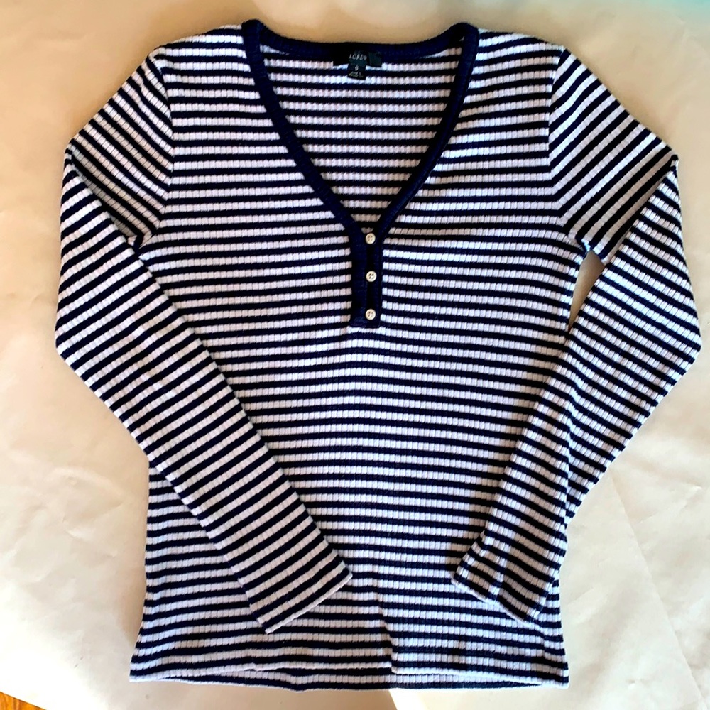 J Crew striped henley